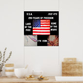 AMERIKAANSE '250 JAAR VRIJHEID' poster (Keuken)