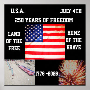 AMERIKAANSE '250 JAAR VRIJHEID' poster