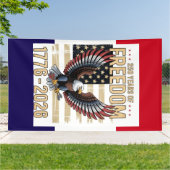 Amerikaanse 250-jarige vrijheidshulde spandoek (Buitenkant)