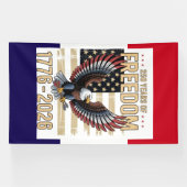 Amerikaanse 250-jarige vrijheidshulde spandoek (Horizontaal)