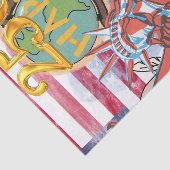 Amerikaanse 250e Onafhankelijkheidsdag 'Gelukkig 2 Tissuepapier (Detail)