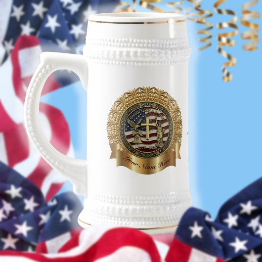 Amerikaanse 250e verjaardag Aangepaste gouden fram Bierpul