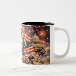 Amerikaanse 250e verjaardag koffiemok tweekleurige koffiemok