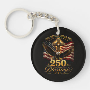 Amerikaanse 250e verjaardag Patriotisch USA 4 juli Sleutelhanger