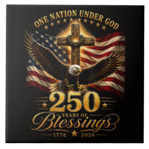 Amerikaanse 250e verjaardag Patriotisch USA 4 juli Tegeltje