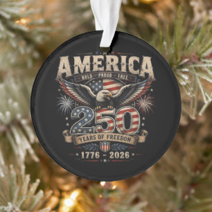 Amerikaanse 250e verjaardag Patriottisch USA 4 jul Ornament