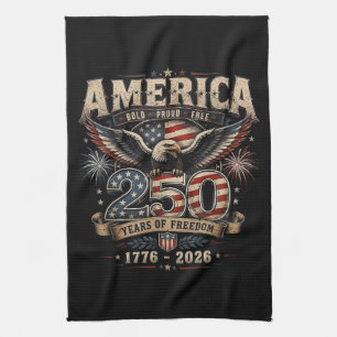 Amerikaanse 250e verjaardag Patriottisch USA 4 jul Theedoek