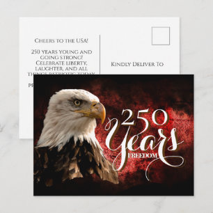 Amerikaanse 250e Verjaardag Patriottische Adelaar  Briefkaart