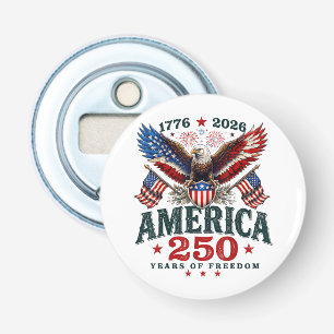 Amerikaanse 250e verjaardag USA Patriottisch 4 jul Button Flesopener
