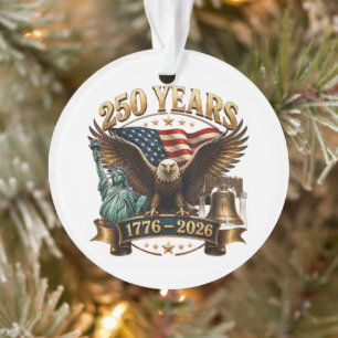 Amerikaanse 250e verjaardag USA Patriottisch 4 jul Ornament