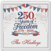 Amerikaanse 250e Verjaardag Vinyl Sticker (Voorkant)