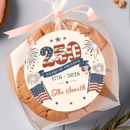 Amerikaanse 250e Verjaardagssticker  Ronde Sticker