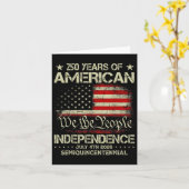 Amerikaanse 250e Verjaardagsviering 250 Jaar V Kaart (Gele Bloem)