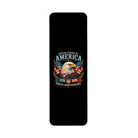 Amerikaanse 250e Verjaardagsviering Adelaar Etiket (Voorkant)