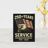 Amerikaanse 250ste Jubileum Patriotic U Kaart (Gele Bloem)