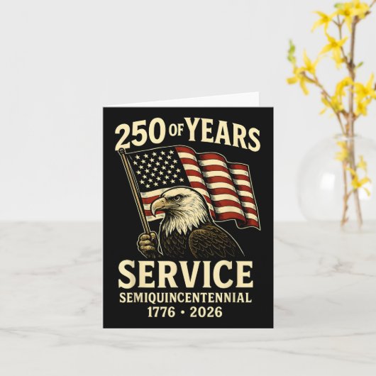 Amerikaanse 250ste Jubileum Patriotic U Kaart (Gele Bloem)