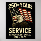 Amerikaanse 250ste Jubileum Patriotic U Poster (Voorkant)