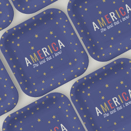 Amerikaanse 4 juli decoratie papieren bordje