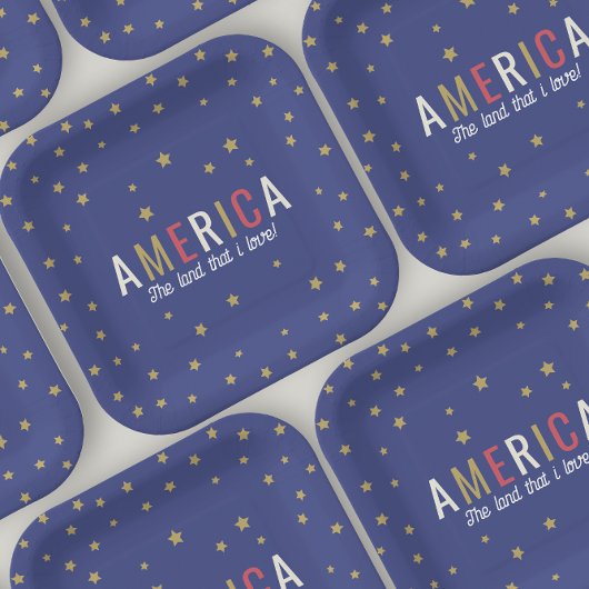 Amerikaanse 4 juli decoratie papieren bordje