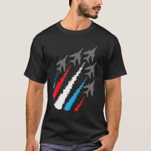 Amerikaanse 4 juli Jets met Rood Wit Blauw Trai T-shirt