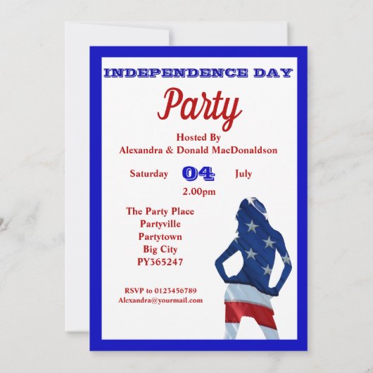 Amerikaanse 4 juli kaart (Achterkant)