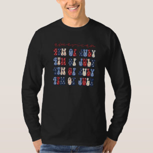 Amerikaanse 4 juli Patriottische Vintage US Flag P T-shirt