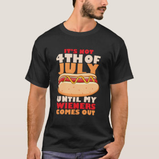 Amerikaanse 4 juli patriottische wiener t-shirt