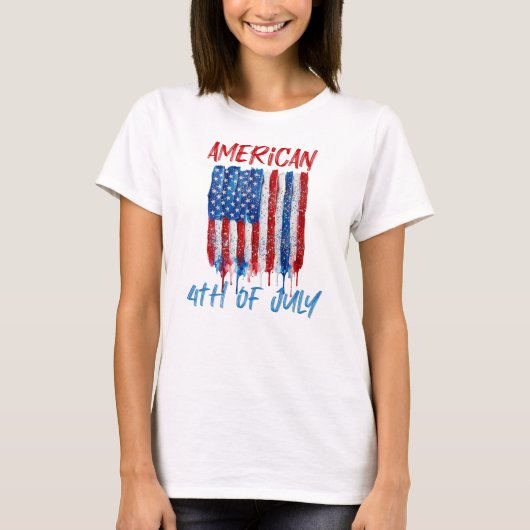 Amerikaanse 4 juli t-shirt (Voorkant)