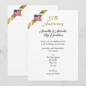 Amerikaanse 50ste trouwverjaardag kaart (Voorkant / Achterkant)