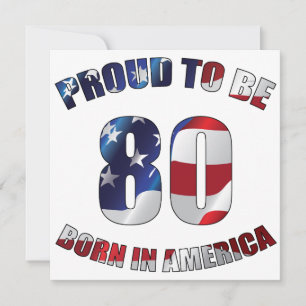 Amerikaanse 80ste verjaardag kaart