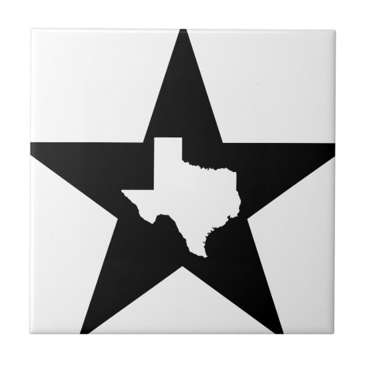Amerikaanse aangepaste inkt voor Texas Lone Star Tegeltje (Voorkant)