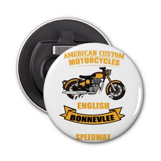 Amerikaanse aangepaste motorfiets Bonneville Speed Button Flesopener (Voorkant)