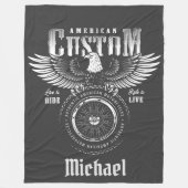 Amerikaanse aangepaste motorfietsen fleece deken (Voorkant)