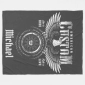 Amerikaanse aangepaste motorfietsen fleece deken (Voorkant (Horizontaal))