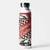 Amerikaanse aangepaste retro raceauto waterfles (Links)