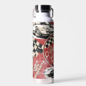 Amerikaanse aangepaste retro raceauto waterfles (Voorkant)