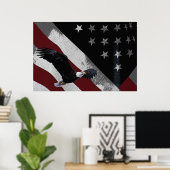 Amerikaanse adelaar 36 x 24 Poster (Thuiskantoor)