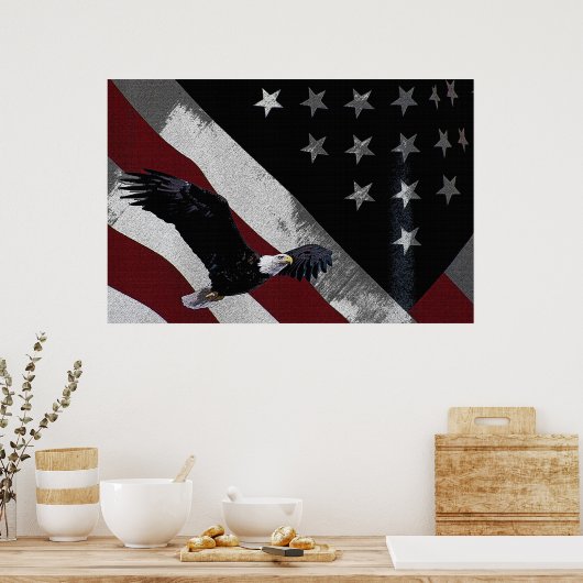 Amerikaanse adelaar 36 x 24 Poster (Keuken)