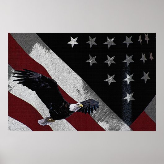 Amerikaanse adelaar 36 x 24 Poster (Voorkant)