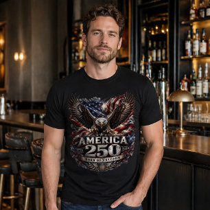 Amerikaanse Adelaar 4 juli 250 Jaar Vrijheid T-shirt