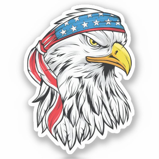 Amerikaanse adelaar 4 juli sticker (Voorkant)