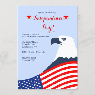 Amerikaanse Adelaar 4 juli uitnodiging