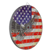 Amerikaanse adelaar & Amerikaanse vlag antieke sti Dartbord (Voorkant Links)