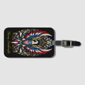 Amerikaanse adelaar bagagelabel (Voorkant (horizontaal))