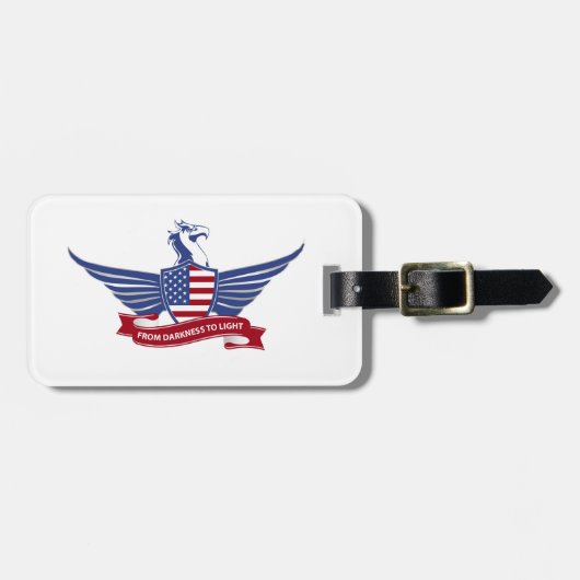 Amerikaanse adelaar bagagelabel (Voorkant horizontaal)