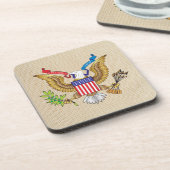 Amerikaanse adelaar bier onderzetter (Linkerzijde)