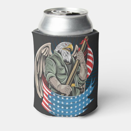 Amerikaanse adelaar blikjeskoeler (Blikje Achterkant)