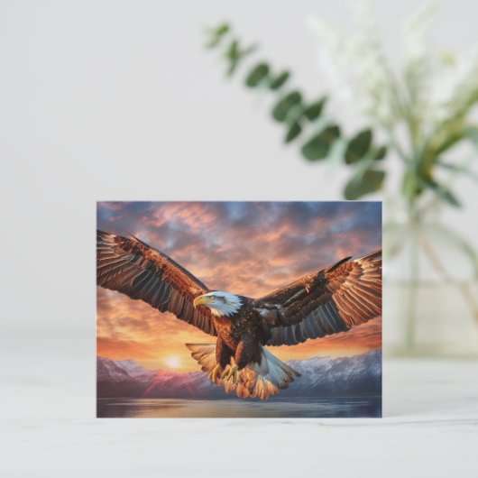 Amerikaanse adelaar briefkaart (Staand voorkant)