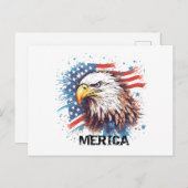 Amerikaanse adelaar Briefkaart (Voorkant / Achterkant)