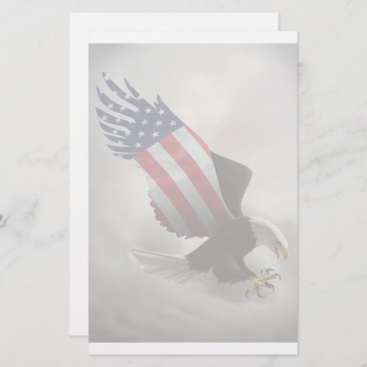 Amerikaanse adelaar briefpapier (Voorkant / Achterkant)